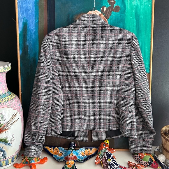 Nine West Black and White Checkered Blazer 8 - Picture 8 of 16